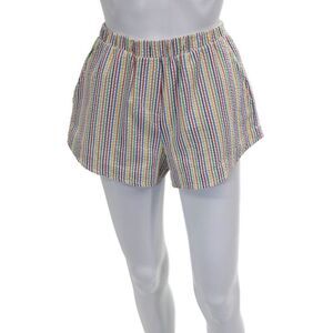 Kimberly Taylor Womens Casual Rainbow Striped Shorts Pull On Size XS